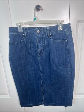White House Black Market Denim Pencil Skirt